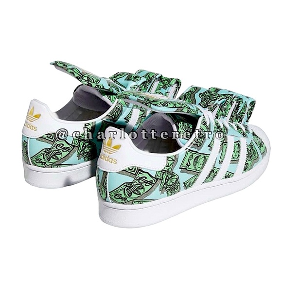 NWT! Jeremy Scott x Adidas • Money Print Superstar Sneakers - Picture 1 of 16